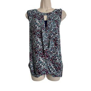 41 Hawthorn - Clearwater Mixed Media Surplice Top - Size Large - EUC $58 Lined
